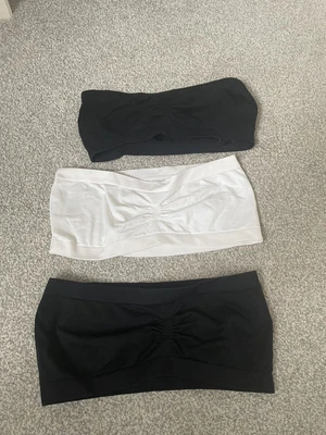 £7.99 • Buy Next Girls Strapless Bras Wireless Crop Top  Age 11-13 Black And White X3