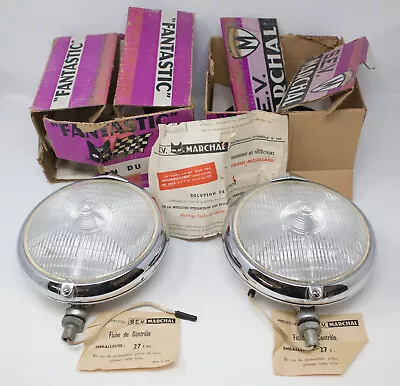 NOS Marchal 660/760 Fog Driving Light Set With Glass Lens Chrome Ferrari Porsche • $499