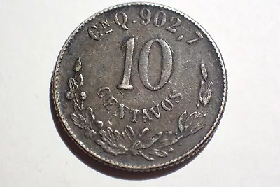 1901 Mexico 10 Centavos Cn Q Mintage Of 235 000 • $14.49