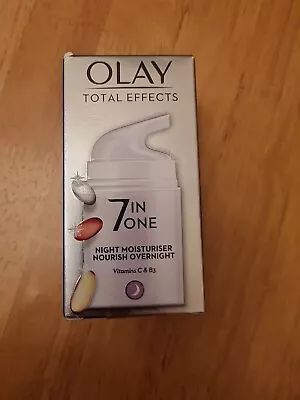 Olay Total Effects 7 In One Moisturiser Nourish Overnight  50ml New • £7.50