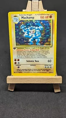 Machamp 8/102 Holo Base Set Pokemon Card Holo Rare WOTC • £7.49