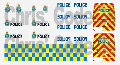 Code 3 Adhesive Vinyl Decal Suit Greenlight 1/43 - Merseyside Police Van • £8.50