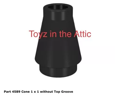 Lego 2x 4589 Black Cone 1 X 1 Without Top Groove 6932 Futuron • $6.80