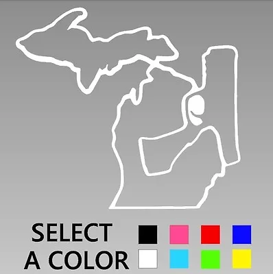 Michigan Bearing Arms Die Cut Window Sticker Decal - Multiple Colors • $2.99