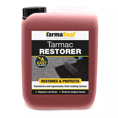 Red Tarmac Repair Coating TARMASEAL Paint & Restore Old Drives (sample 5L & 20L) • £43.90