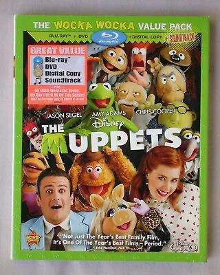 THE MUPPETS 2012 Kermit Miss Piggy Fozzie DISNEY BLUERAY DVD WOCKA WOCKA PACK • $9.95