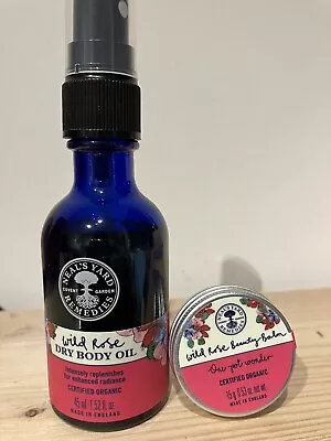 Neal’s Yard Wild Rose Dry Body Oil 45ml And Wild Rose Beauty Balm 15g • £22