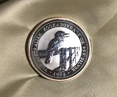 1998 The Australian Kookaburra 2oz 99.9% Silver Coin - Coin In Capsule Only . • $170