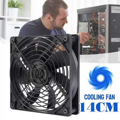 USB Mini Portable Cooling Fan DC5V PC Desktop Computer Silent Cooler Black UK • £11.96