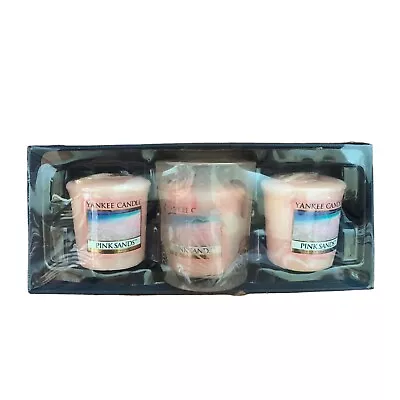 Yankee Candle Pink Sands Candles Votice Glass Votice Holder Aroma Therapy Gift • $7.49