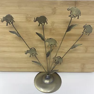Metal Elephant Wire Picture Tree Holder With 7 Picture Slots Display Decorative • $19.90