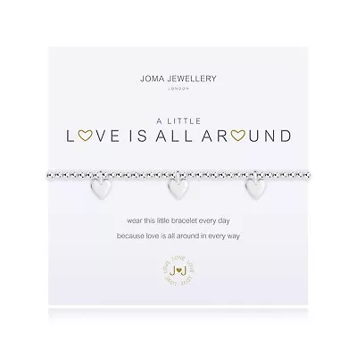 Joma Silver Plated Beaded Bracelet A Little LOVE IS ALL AROUND  + GIFT BAG 1963 • £19.88