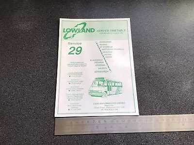 £5 • Buy Lowland Scottish Bus Group Timetable Route 29 August 1994 Edinburgh Jedburgh