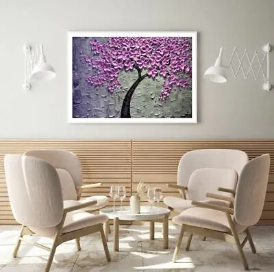 Pink Flower Tree 3D Design Print Premium Poster High Quality Choose Sizes • $23.90