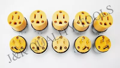 5 Female 5 Male Extension Cord Replacement Electrical Plugs 15AMP 125V 3 Prong • $30.95