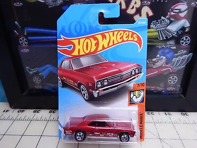 Hot Wheels 67 CHEVELLE SS 396 - 2019 Muscle Mania #157 - Red • $8.97