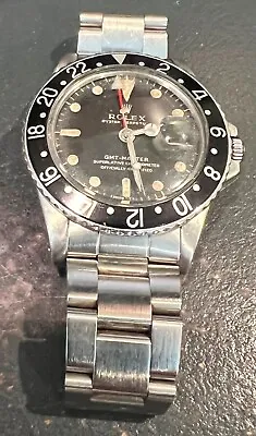 Rolex GMT-Master Black 1675 Vintage Stainless Steel 40MM Preowned MATTE DIAL • $11391