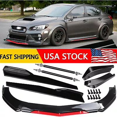 For Subaru Impreza Front Rear Bumper Lip Spoiler Splitter Glossy Black Body K • $59.99