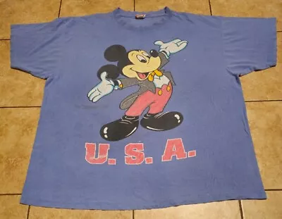 Vintage Disney Mickey USA Epcot T Shirt XXL 9ps • $25