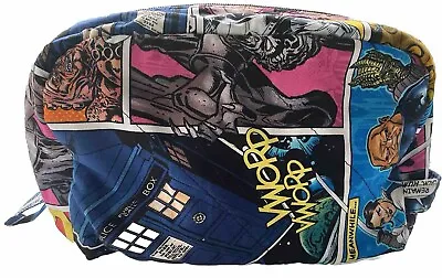 Doctor Who Toiletries Bag Quilted Tardis  Dalek R2D2 Cartoon Sci-fi VGC • £17.75