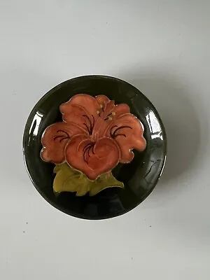 RARE Moorcroft  Hibiscus Pattern Small Pin Dish Absolute Beauty 3in Diameter • £20