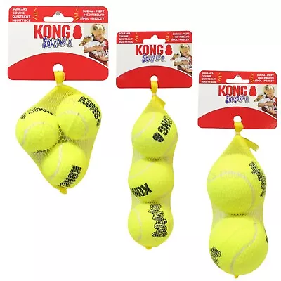 £4.94 • Buy NEW Kong Original Airdog Squeaker Classic Tennis Balls Dog Toy - Size Choice