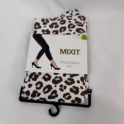 MIXIT Leggings Knit Women Size M 7/8 Animal Print • $9.90