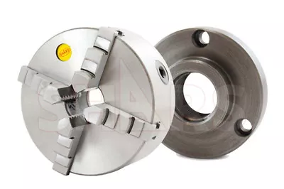 SHARS 4  4 Jaw Self Centering Lathe Chuck + 1-10 Back Plate TIR Certificate R[ • $114.85