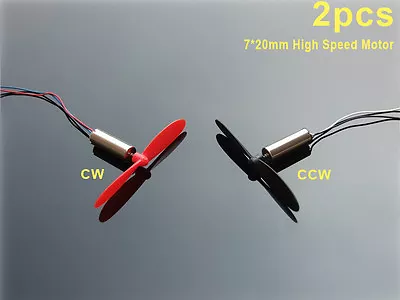 2Pcs 7*20mm DC 3.7v 4.2v High Speed Micro Coreless HM Motor For DIY RC Aircraft • $3.72