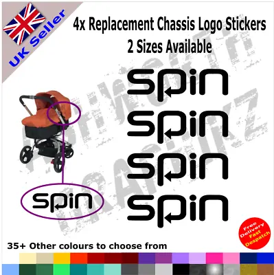 £3.49 • Buy 4x Mothercare Spin Replacement Logo Stickers Pushchair Pram Stroller 35+ Colours