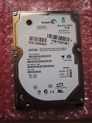 Seagate 50GB IDE PATA 2.5  Laptop Hard Disk Drive HDD ST950212A (I111-B) • £24.68