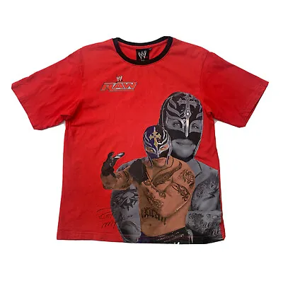 World Wrestling Rey Mysterio T Shirt Youth Boys Size 16  Red Cotton • $35.95