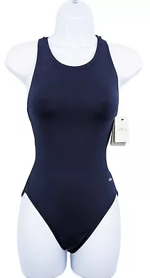 $15.99 • Buy Dolfin Women's Basic Solid Navy Blue One-piece Swimsuit Performance-Back US 32