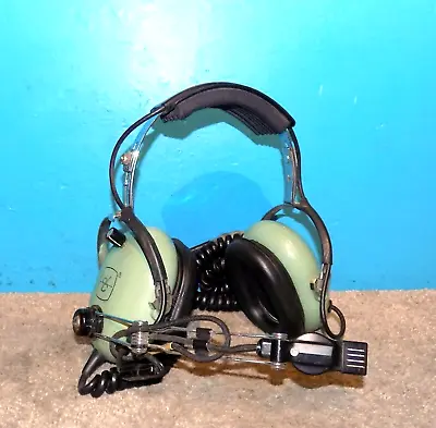 David Clark H10-76 Aviation Headset W/ EV M87-AIC Mic Good Condition Free Ship • $103.96