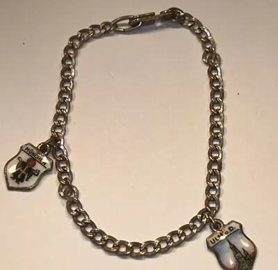 Vintage 835 Silver Automade Sterling Charm Bracelet 7.5” • $58.99