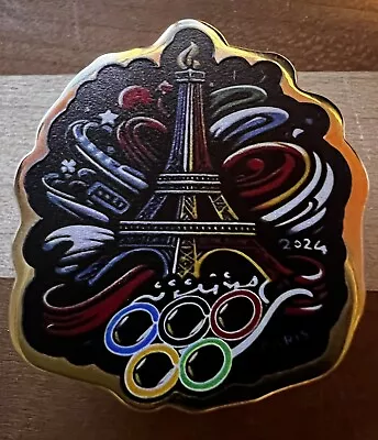 2024 Paris Olympics Pin Badge - Eiffel Tower - Red White & Blue USA • $13.95