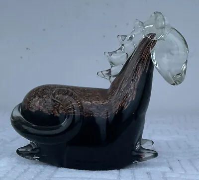 Beautiful Murano  Style Glass Horse Lying Down • £14.99