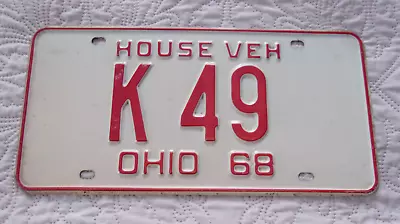 Vintage MINT 1968 OHIO RV License Plate • $17.99