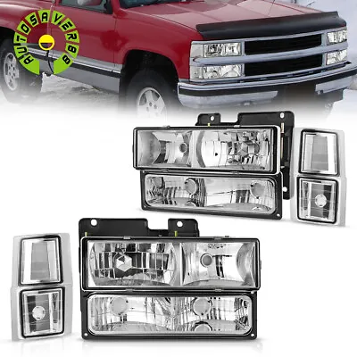 Headlights + Corner Lamps + Bumper Lamps For 94-99 Chevy C10 C/K Tahoe Suburban • $68.43
