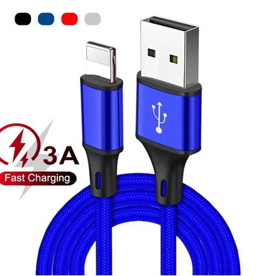 $8.65 • Buy Long USB Cable Fast Charging Data Cord For IPhone 8 7 6 XS 14 13 12 Charger Cord