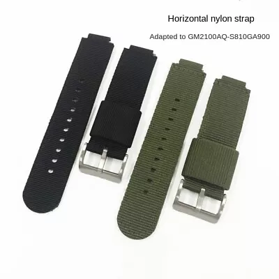 High Quality Nylon Canvas Watch Strap Men's Rugged Sports Band For Casio 16/18mm • £10.88
