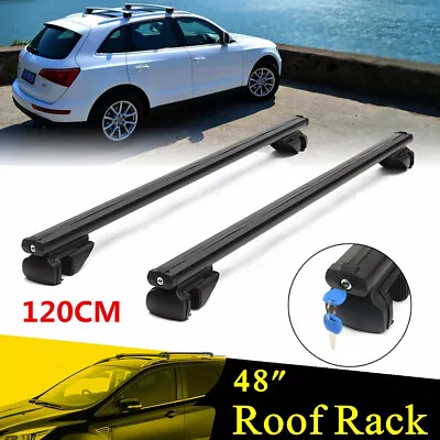 120CM Universal Adjustable Aluminum Alloy Car Roof Rack Cross Bars Carrier Lock • $59.99