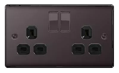 £6.70 • Buy Bg Nexus Decorative Light Switches & Sockets Black Nickel Range Black Inserts
