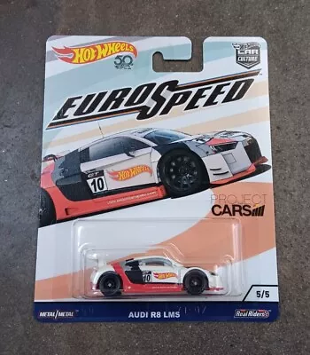 Hot Wheels 2018 50th Car Culture Euro Speed 5/5 Audi R8 LMS Diecast Speed Toys  • $0.99