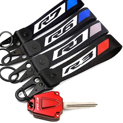 For Yamaha YZF-R6 YZF-R3 YZF-R1 YZF-R7 Motorcycle CNC Key Case Cover & Key Chain • $38.49