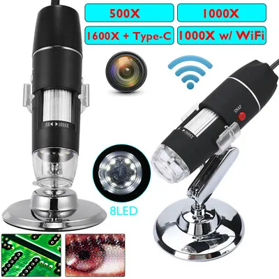 $22.49 • Buy 1600X USB Digital Microscope Handheld Zoom Biological Endoscope Camera Pocket