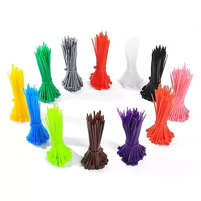 1200 Pcs Mixed Colored Zip Ties 4 Inch Multicolor Self-Locking Nylon Cable Zip • $20.28