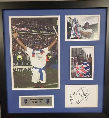 £79.99 • Buy Marvin Andrews Signed And Framed Rangers Fc Display