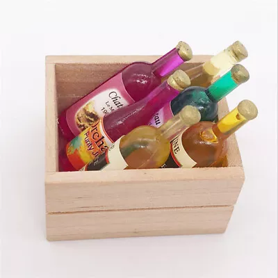  6 Pcs Kids Mini Toys Miniature Wine Bottles Resin Pocket Furniture Models Child • £7.59