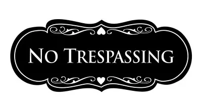 Designer No Trespassing Sign • $8.99